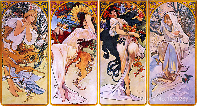 Alfons Mucha: "As Quatro Estações" (1895)